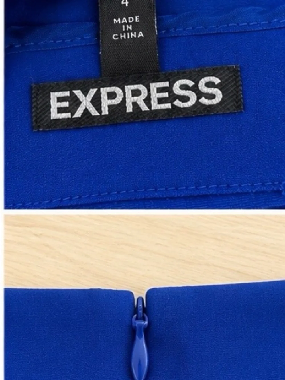Express Royal Blue Asymmetrical Skort